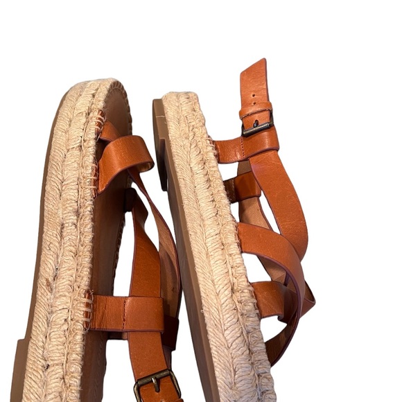 Madewell Malia espadrille leather jute sandals size 9 NWOB - Picture 12 of 12